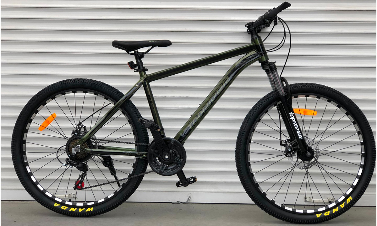 Фотография Велосипед TopRider BREAK 680 29" 2022, размер L, Черно-зеленый